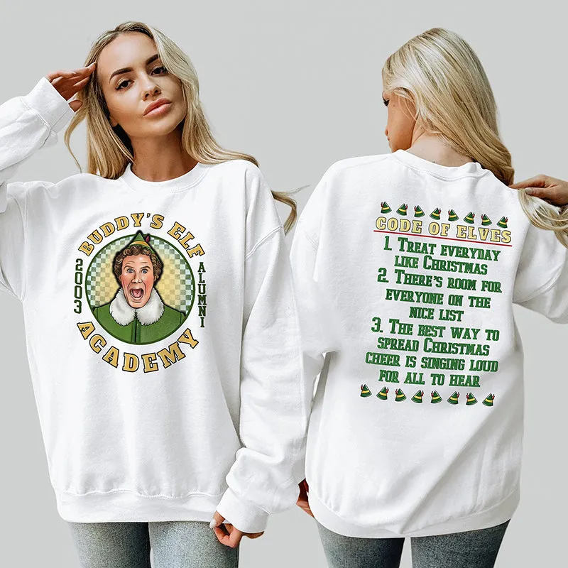 Buddy's Elf Academy Crewneck Sweatshirt sold by Alley and Rae