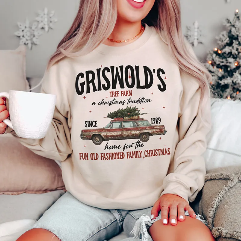 Griswold's Tree Farm Crewneck Sweatshirt made by Alley and Rae