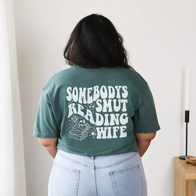 Somebody's Smut Reading Wife Heavyweight Tee sold by Alley and Rae product image thumbnail 3