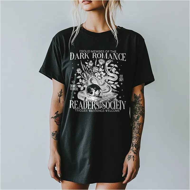 Dark Romance Readers Society Lightweight Tee sold by Alley and Rae