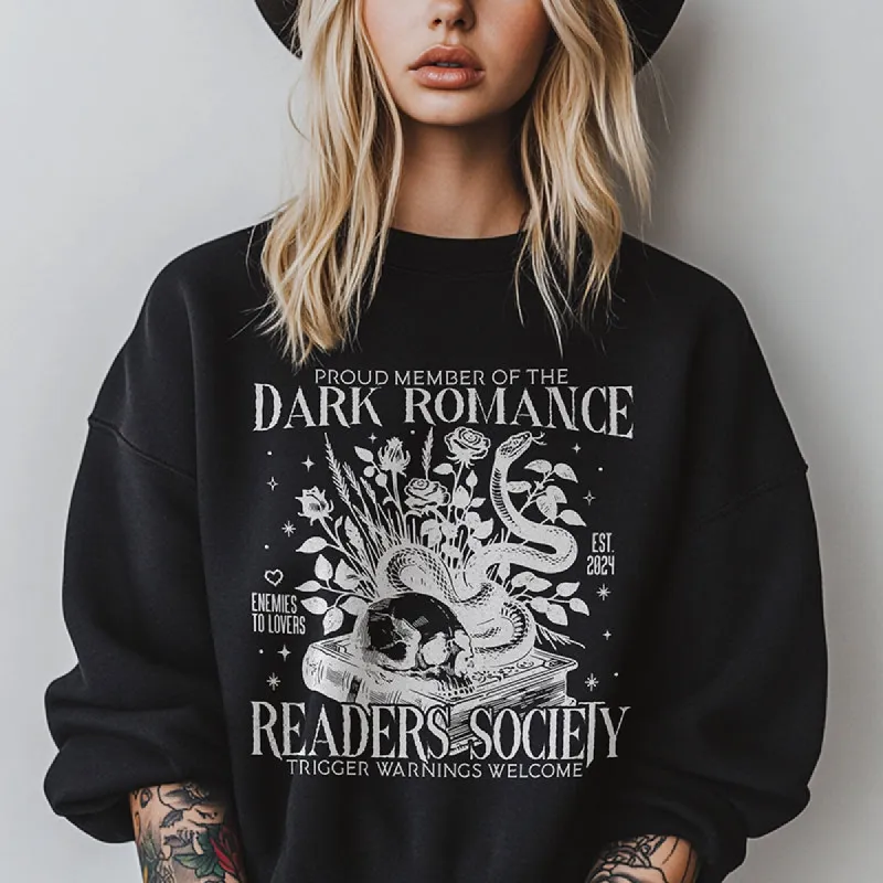 Dark Romance Readers Society Crewneck Sweatshirt sold by Alley and Rae