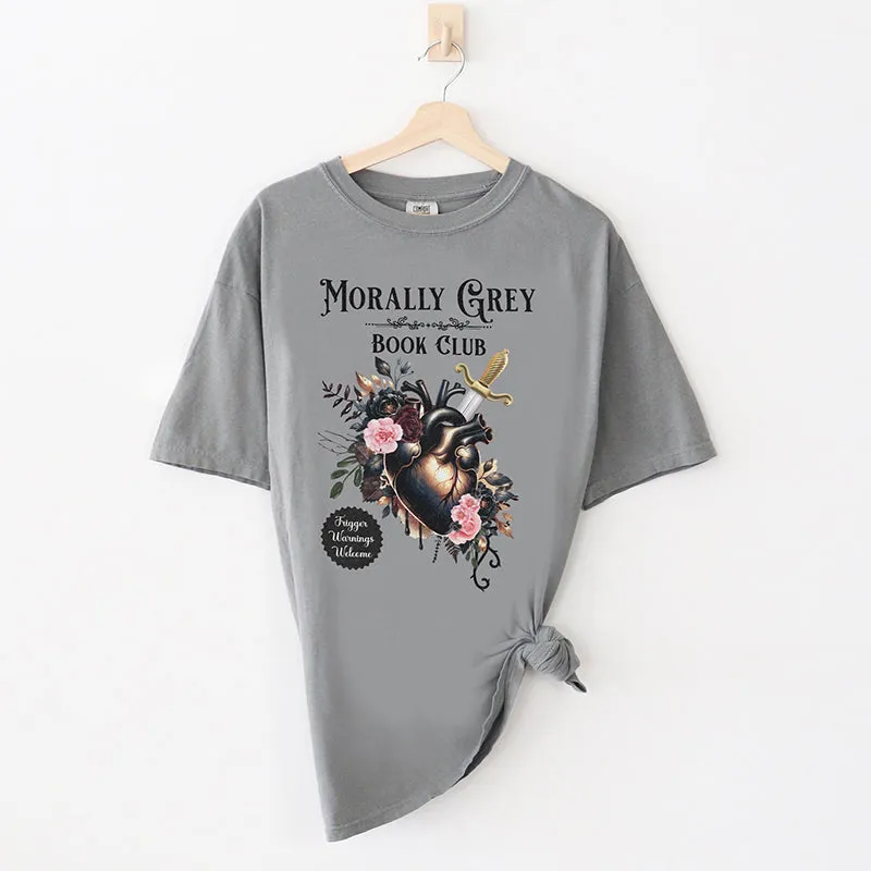 Morally Grey Book Club Heavyweight Tee sold by Alley and Rae product image thumbnail 2