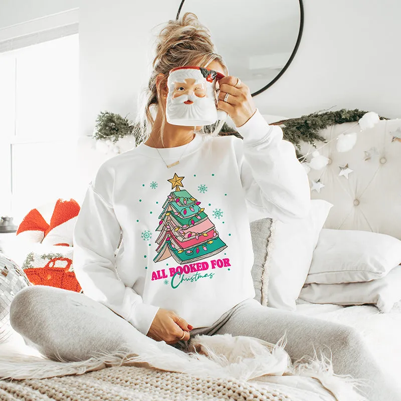 All Booked For Christmas Crewneck Sweatshirt sold by Alley and Rae product image thumbnail 2