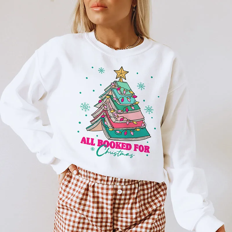All Booked For Christmas Crewneck Sweatshirt sold by Alley and Rae