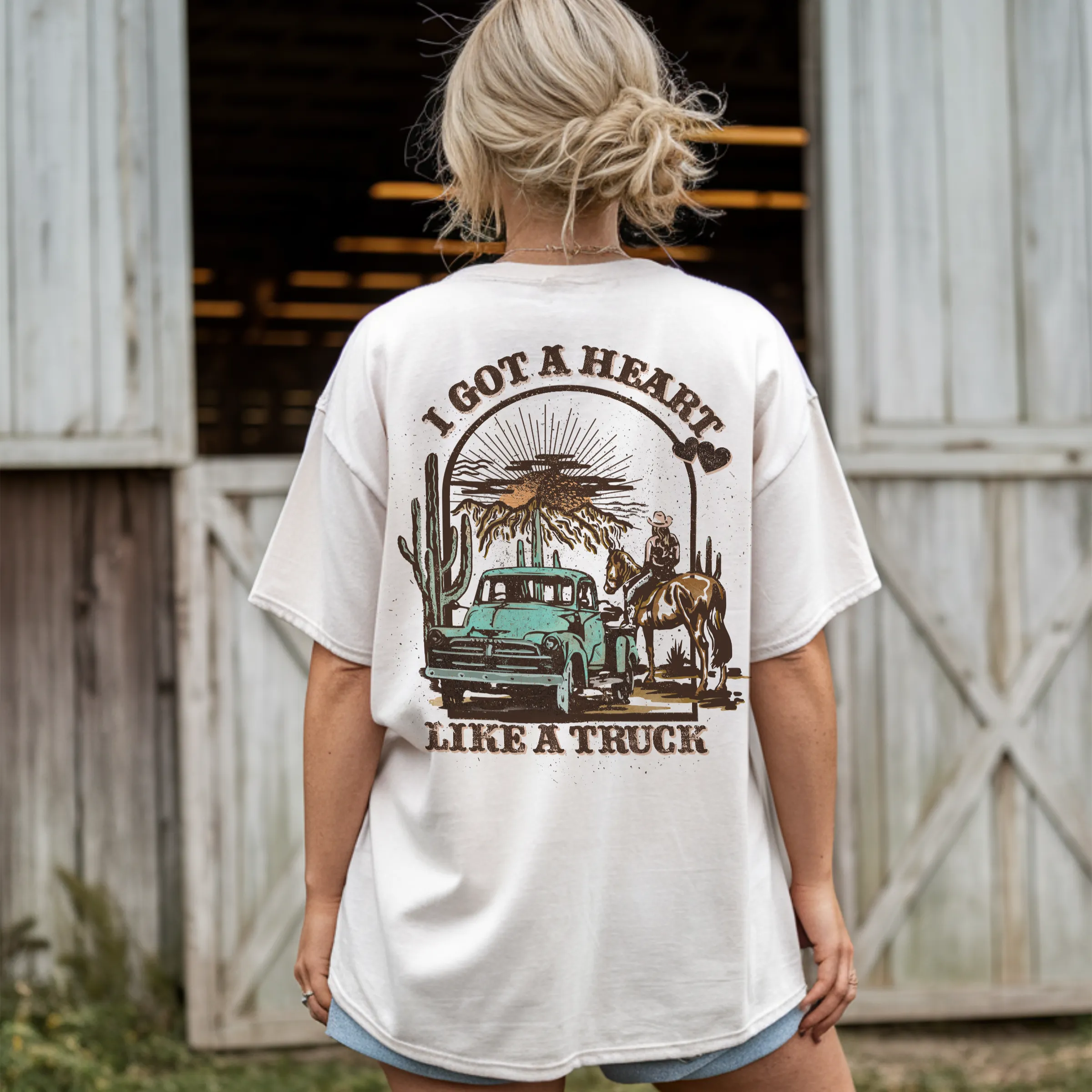 I Got A Heart Like A Truck Graphic Tee sold by Alley and Rae