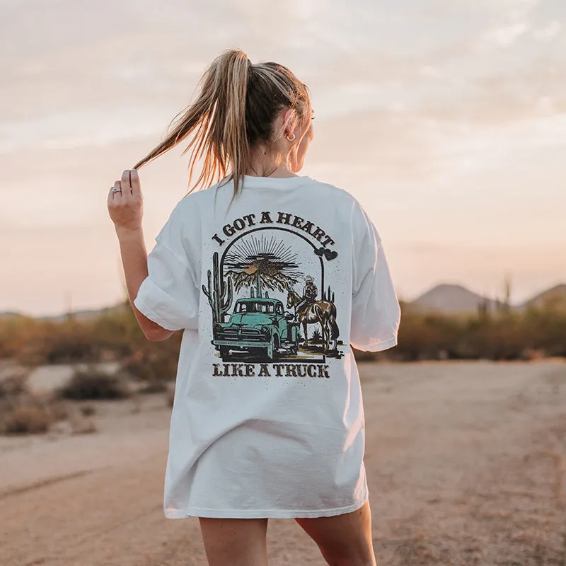 I Got A Heart Like A Truck Graphic Tee sold by Alley and Rae product image thumbnail 3