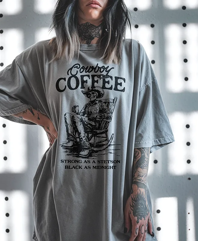 Cowboy Coffee Western Graphic Tee sold by Alley and Rae product image thumbnail 5