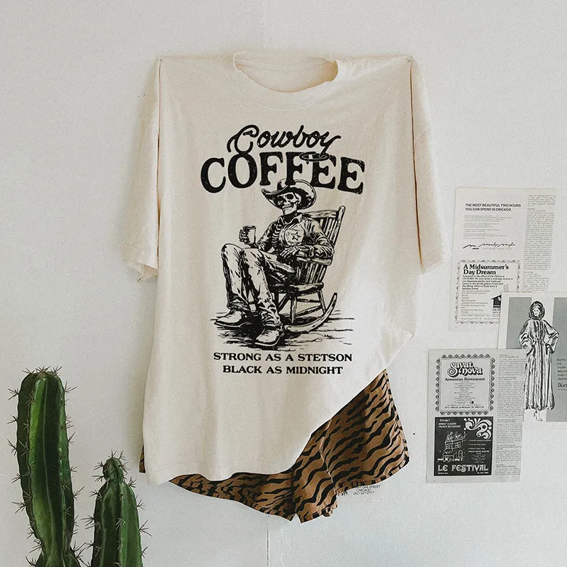 Cowboy Coffee Western Graphic Tee sold by Alley and Rae product image thumbnail 4