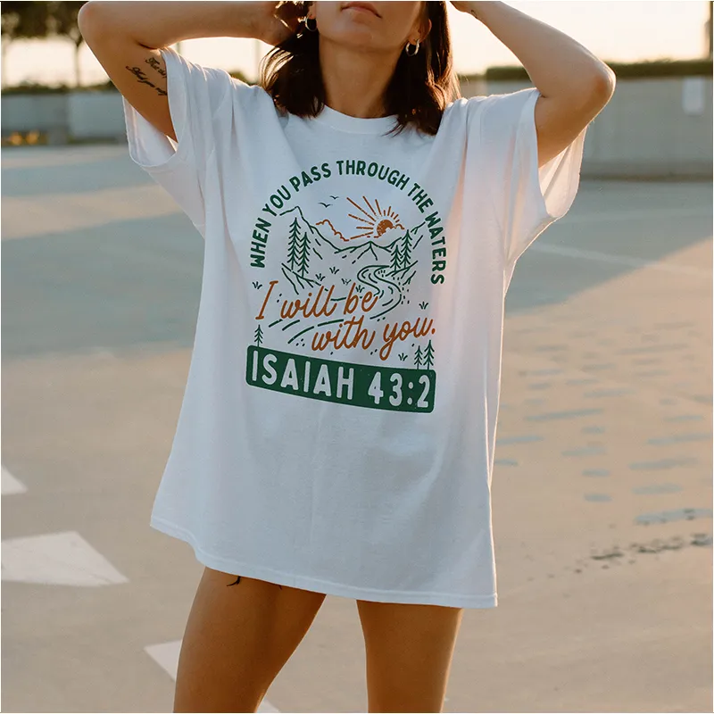 When You Pass Through The Waters I Will Be With You Tee sold by Alley and Rae product image thumbnail 5