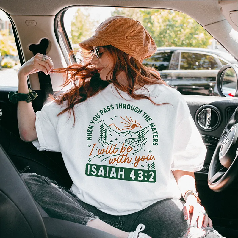 When You Pass Through The Waters I Will Be With You Tee sold by Alley and Rae product image thumbnail 4