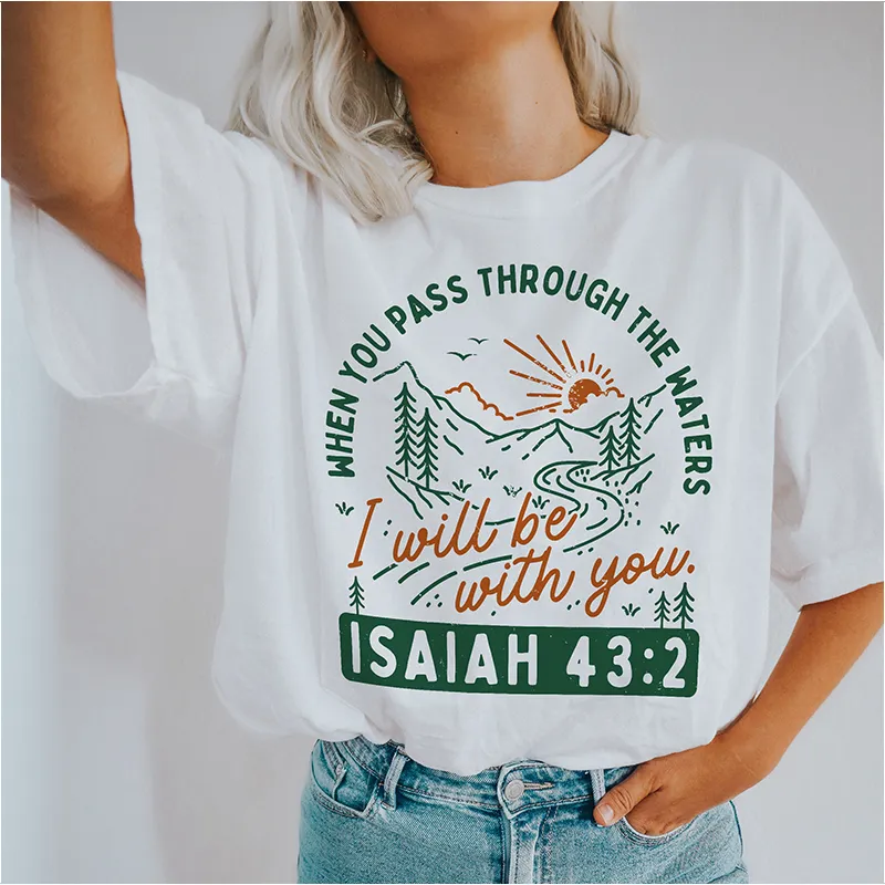 When You Pass Through The Waters I Will Be With You Tee sold by Alley and Rae product image thumbnail 2