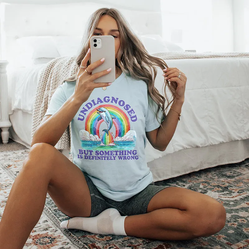 Undiagnosed But Something Is Definitely Wrong Lightweight Tee sold by Alley and Rae product image thumbnail 4