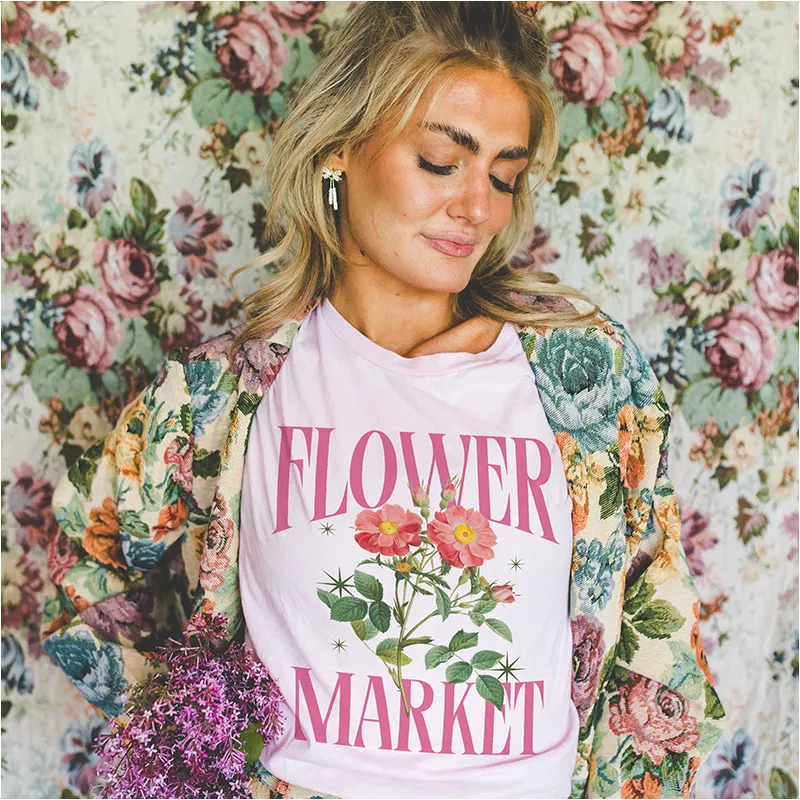 Flower Market Lightweight Tee sold by Alley and Rae product image thumbnail 2