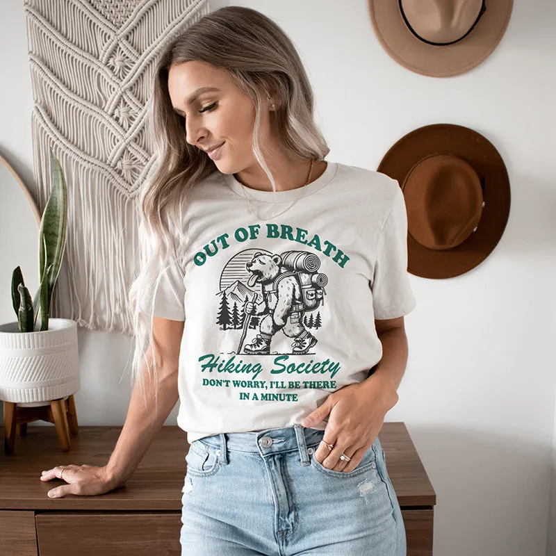 Out of Breath Hiking Society Tee sold by Alley and Rae product image thumbnail 2