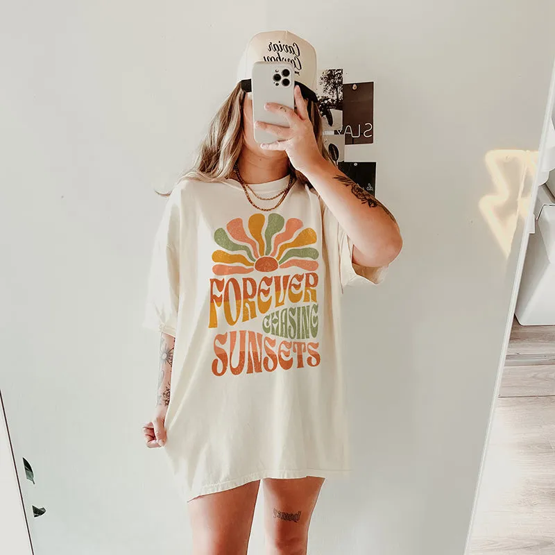 Forever Chasing Sunsets Tee sold by Alley and Rae