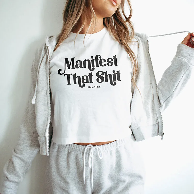 Manifest That Shit Crop Top (Wholesale) sold by Alley and Rae product image thumbnail 4
