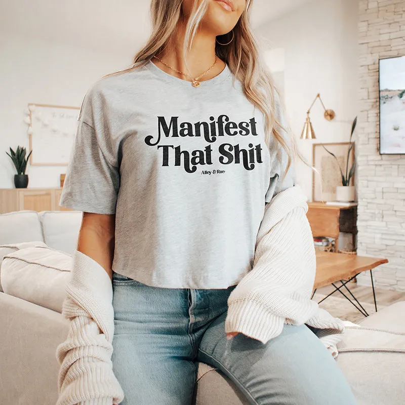 Manifest That Shit Crop Top (Wholesale) sold by Alley and Rae product image thumbnail 2