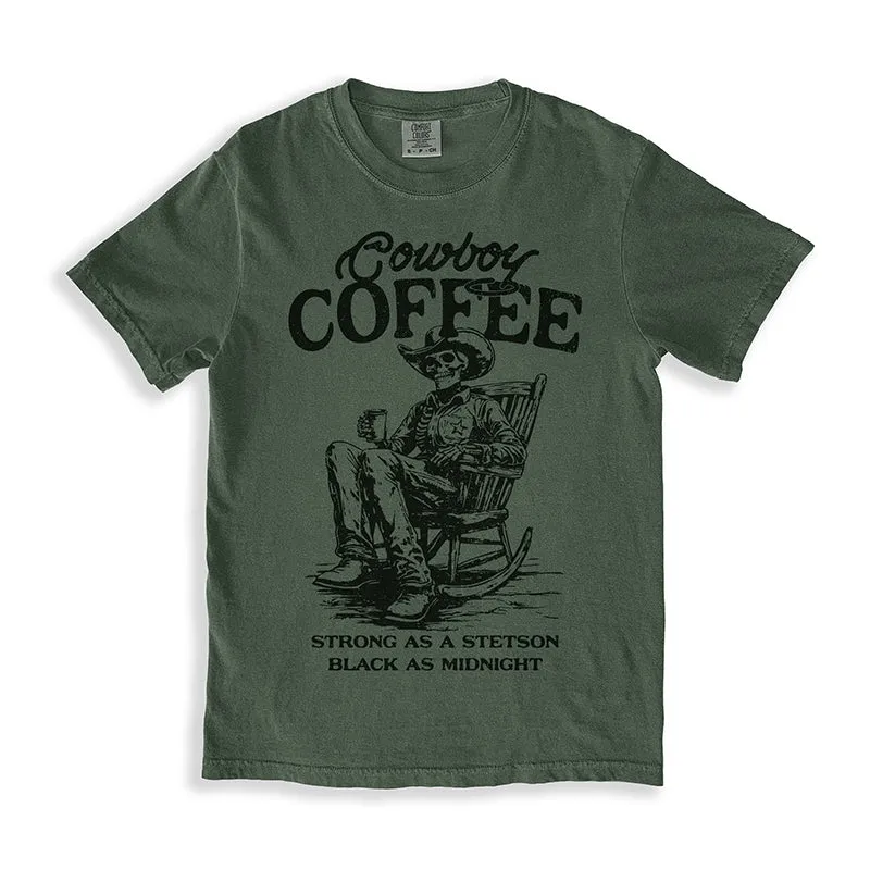 Cowboy Coffee Western Graphic Tee (Wholesale) sold by Alley and Rae product image thumbnail 5