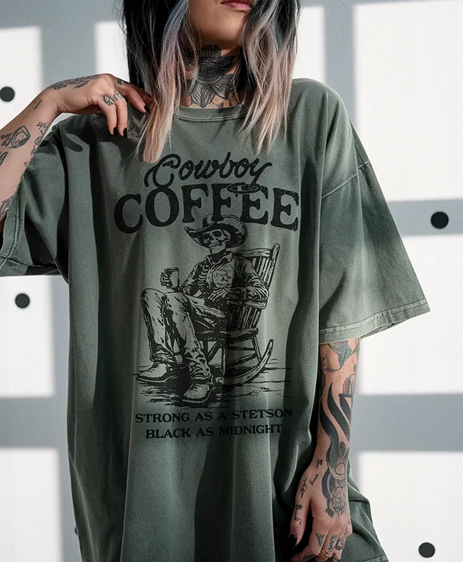 Cowboy Coffee Western Graphic Tee (Wholesale) sold by Alley and Rae