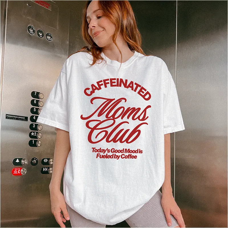 Caffeinated Moms Club Graphic Tee (Wholesale) sold by Alley and Rae product image thumbnail 3