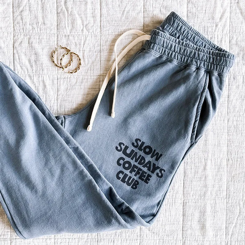 Slow Sundays Coffee Club Lightweight Fleece Sweatpants (Wholesale) sold by Alley and Rae product image thumbnail 3