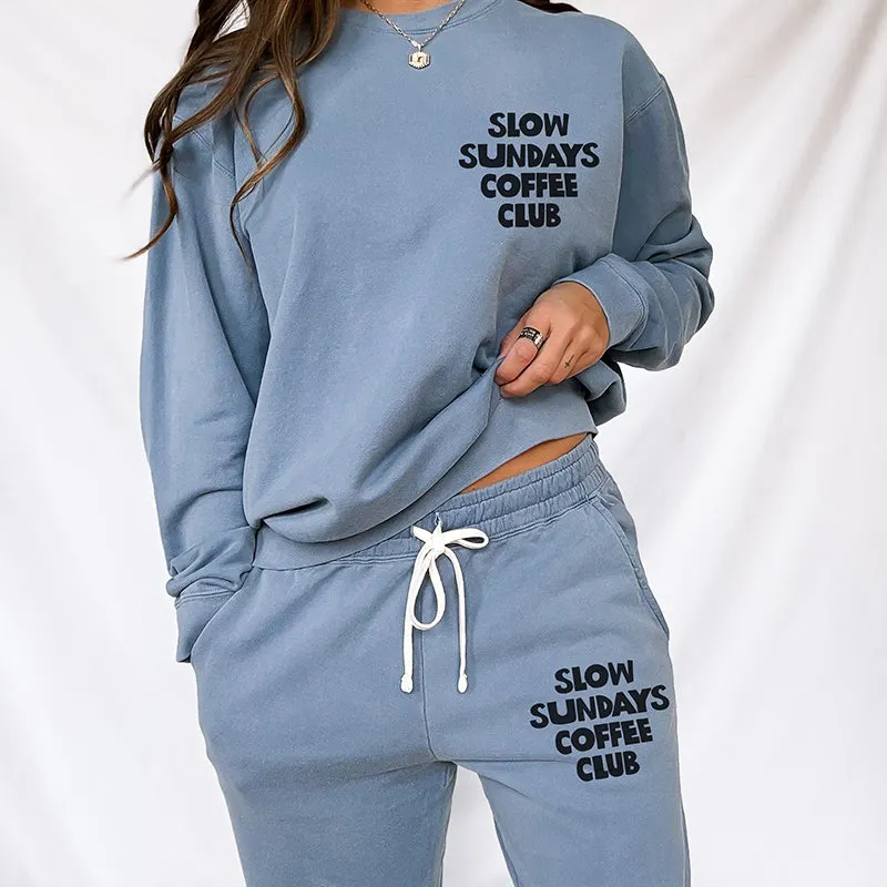 Slow Sundays Coffee Club Lightweight Fleece Sweatpants (Wholesale) sold by Alley and Rae product image thumbnail 5