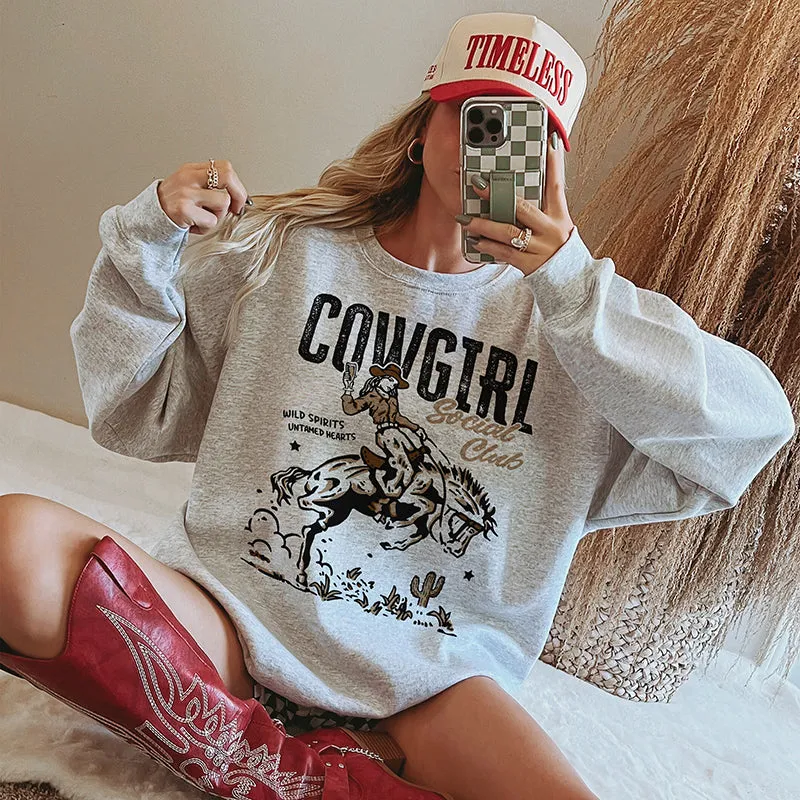 Cowgirl Social Club Crewneck Sweatshirt (Wholesale) sold by Alley and Rae product image thumbnail 4