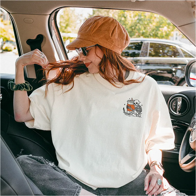 Maybe Coffee Is Addicted To Me Graphic Tee (Wholesale) sold by Alley and Rae product image thumbnail 2