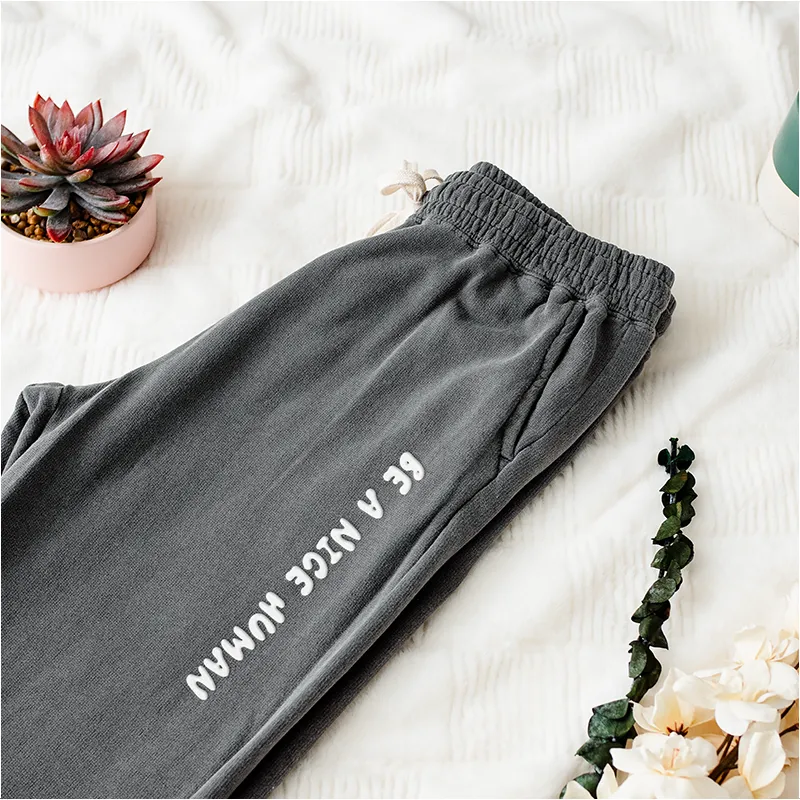 Be A Nice Human Lightweight Fleece Sweatpants (Wholesale) sold by Alley and Rae product image thumbnail 5