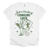 Just A Tini Bit Of Cowgirl Luck Tee (Wholesale) sold by Alley and Rae