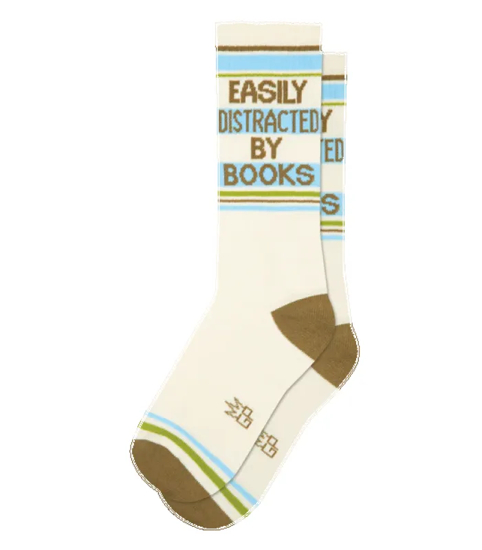 Easily Distracted By Books Socks – Funny Unisex Reader Gift sold by Alley and Rae
