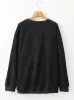 Black Ghost Corded Crew Sweatshirt – Cute Halloween Pullover for Women sold by Alley and Rae