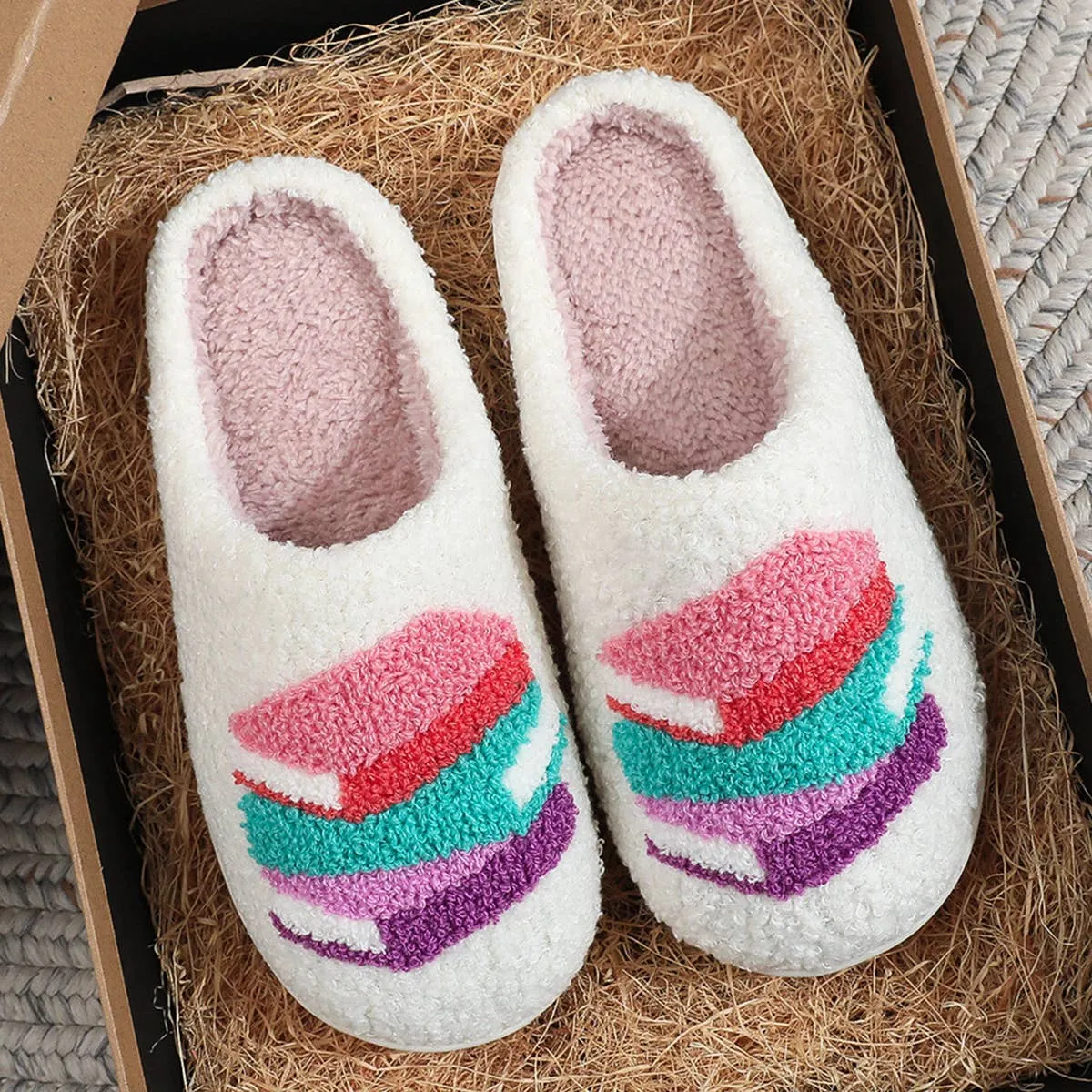 Bookish Sherpa Slippers – Cozy Slippers for Readers & Homebodies sold by Alley and Rae