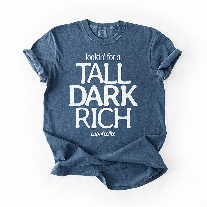 Tall Dark Rich Coffee Tee – Funny Heavyweight Graphic Tee sold by Alley and Rae product image thumbnail 2