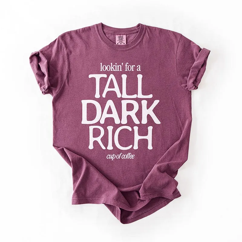 Tall Dark Rich Coffee Tee – Funny Heavyweight Graphic Tee sold by Alley and Rae product image thumbnail 5
