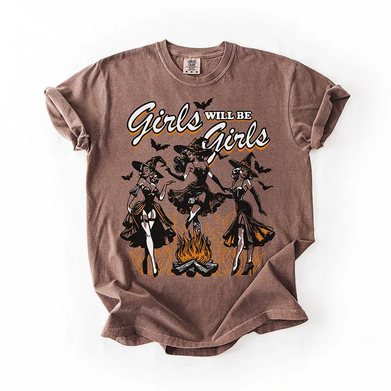 Girls Will Be Girls – Witchy Halloween Graphic Tee sold by Alley and Rae product image thumbnail 2