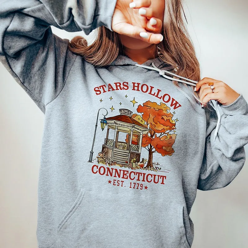 Stars Hollow Connecticut Hoodie – Unisex Pullover sold by Alley and Rae product image thumbnail 2