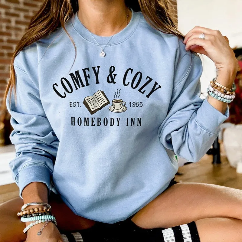 Comfy & Cozy Homebody Inn Sweatshirt – Unisex Pullover sold by Alley and Rae product image thumbnail 2