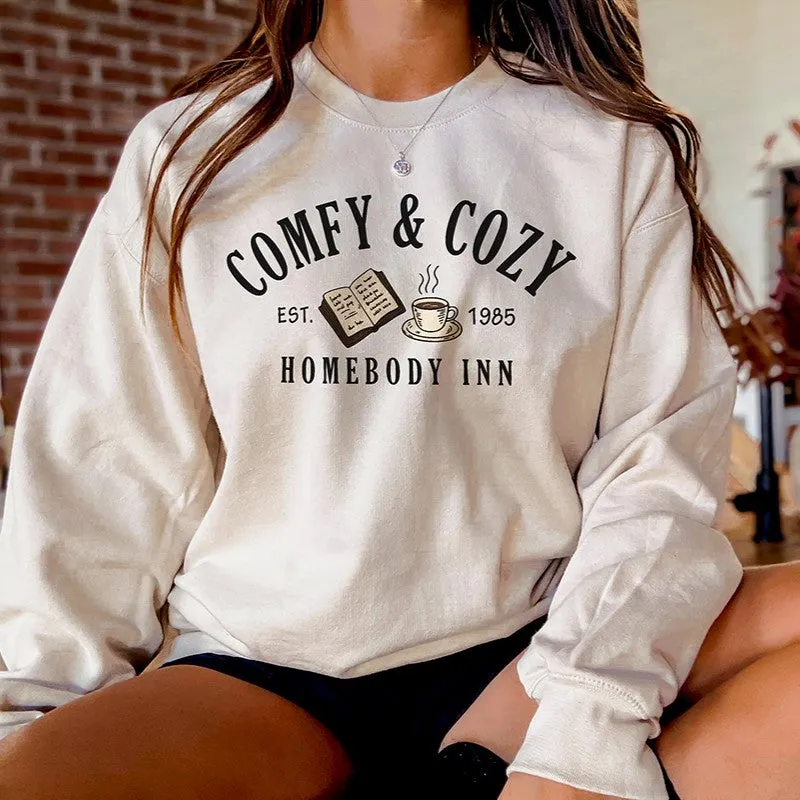 Comfy & Cozy Homebody Inn Sweatshirt – Unisex Pullover sold by Alley and Rae product image thumbnail 4