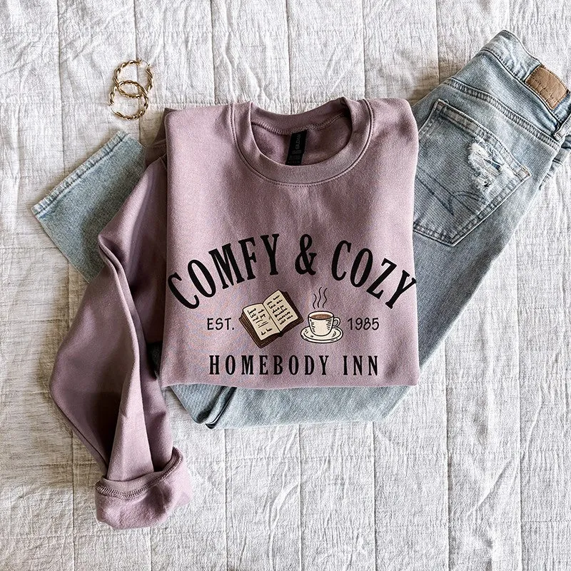 Comfy & Cozy Homebody Inn Sweatshirt – Unisex Pullover sold by Alley and Rae product image thumbnail 5