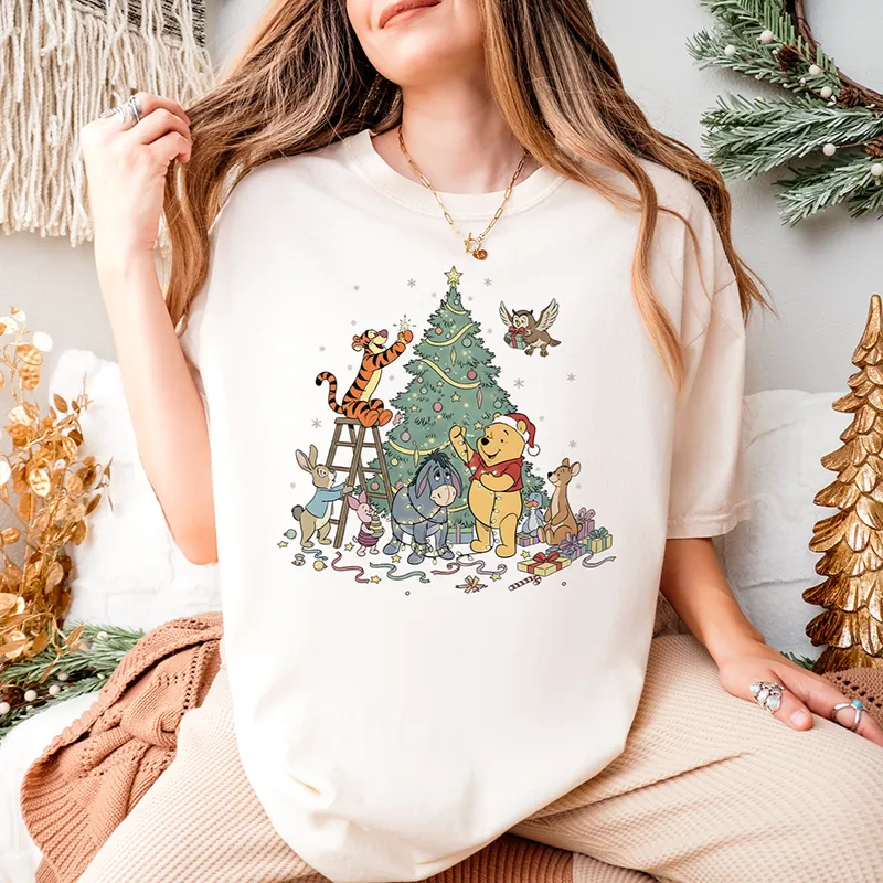 Winnie the Pooh Christmas Tee sold by Alley and Rae
