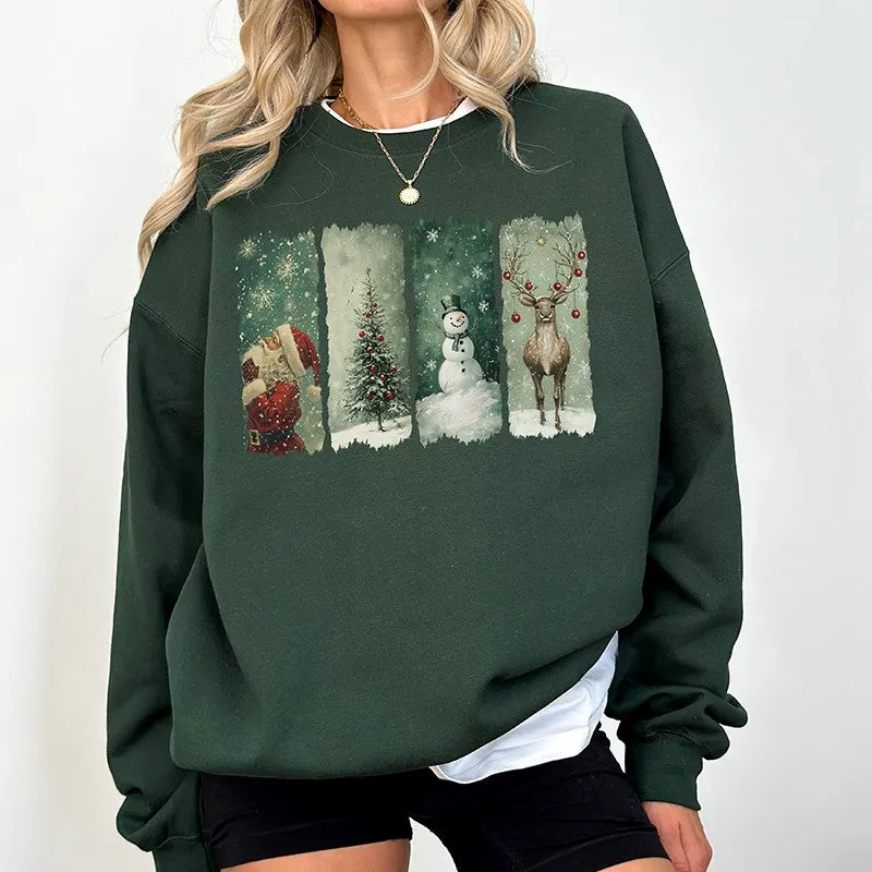 Retro Christmas - Holiday Unisex Sweatshirt sold by Alley and Rae
