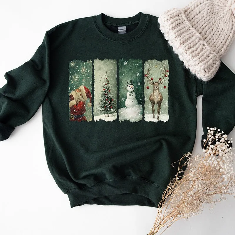 Retro Christmas - Holiday Unisex Sweatshirt sold by Alley and Rae product image thumbnail 2