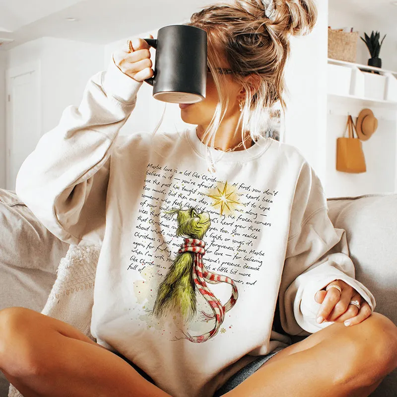 Maybe Love Is A Lot Like Christmas Crewneck Sweatshirt sold by Alley and Rae product image thumbnail 2