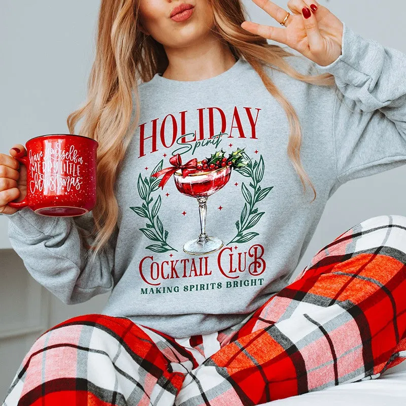 Holiday Spirit Cocktail Club Sweatshirt – Festive Unisex Pullover sold by Alley and Rae product image thumbnail 3