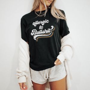 Allergic To Bullshit Retro Graphic Tee (Wholesale) sold by Ally and Rae