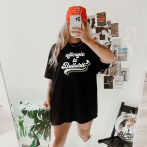 Allergic To Bullshit Retro Graphic Tee (Wholesale) sold by Ally and Rae