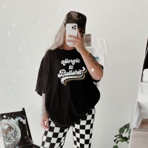 Allergic To Bullshit Retro Graphic Tee (Wholesale) sold by Ally and Rae