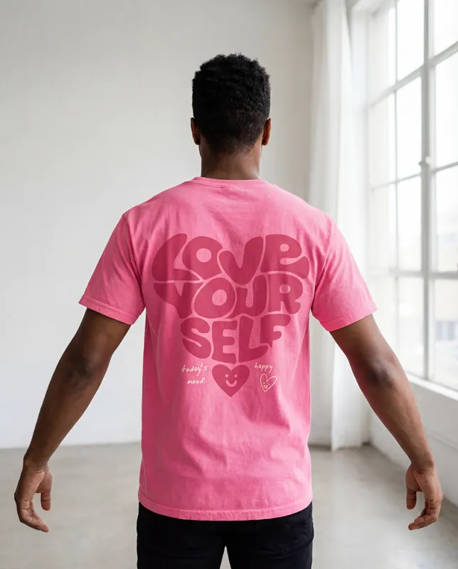 Love Yourself Tee - Neon Pink sold by Alley and Rae