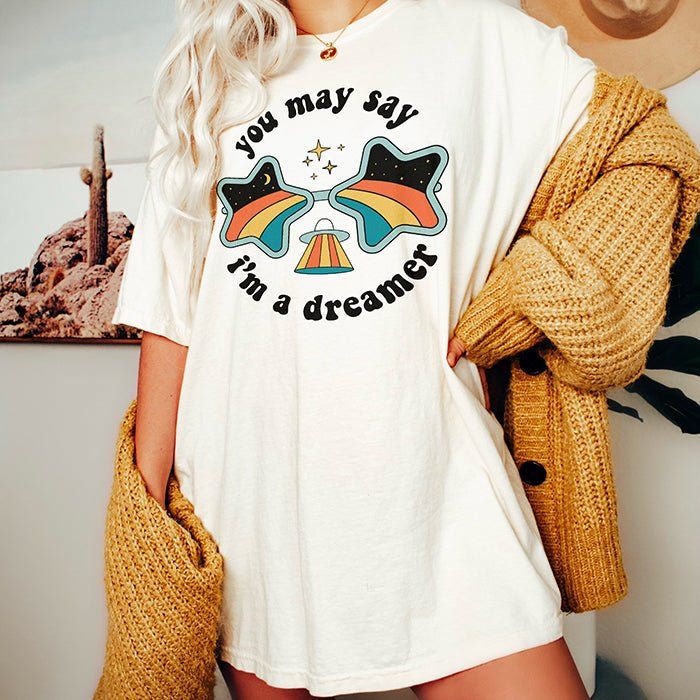 You May Say I'm A Dreamer Heavyweight Tee sold by Ally and Rae product image thumbnail 4